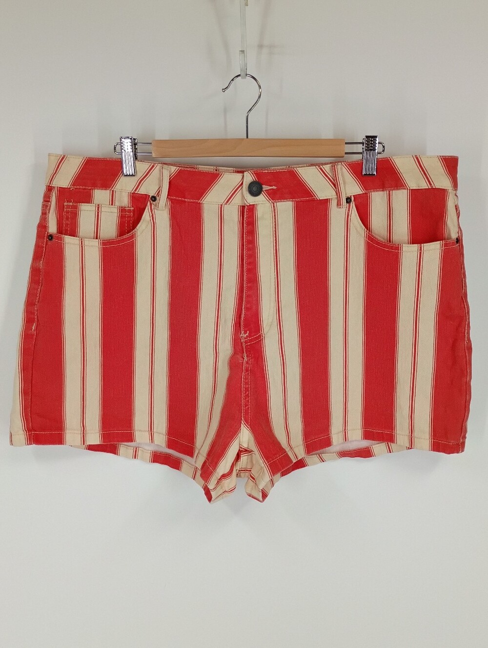 Forever 21 Striped Denim Shorts